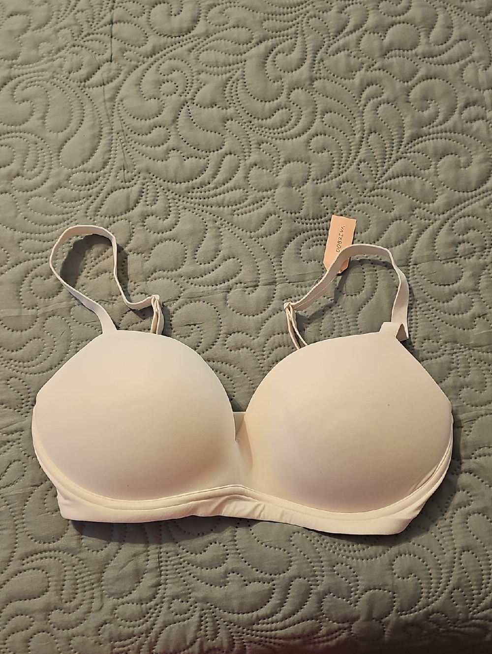 DOBREVA Full Coverage Push Up Plunge T-Shirt Bra with Smooth Molded Cups